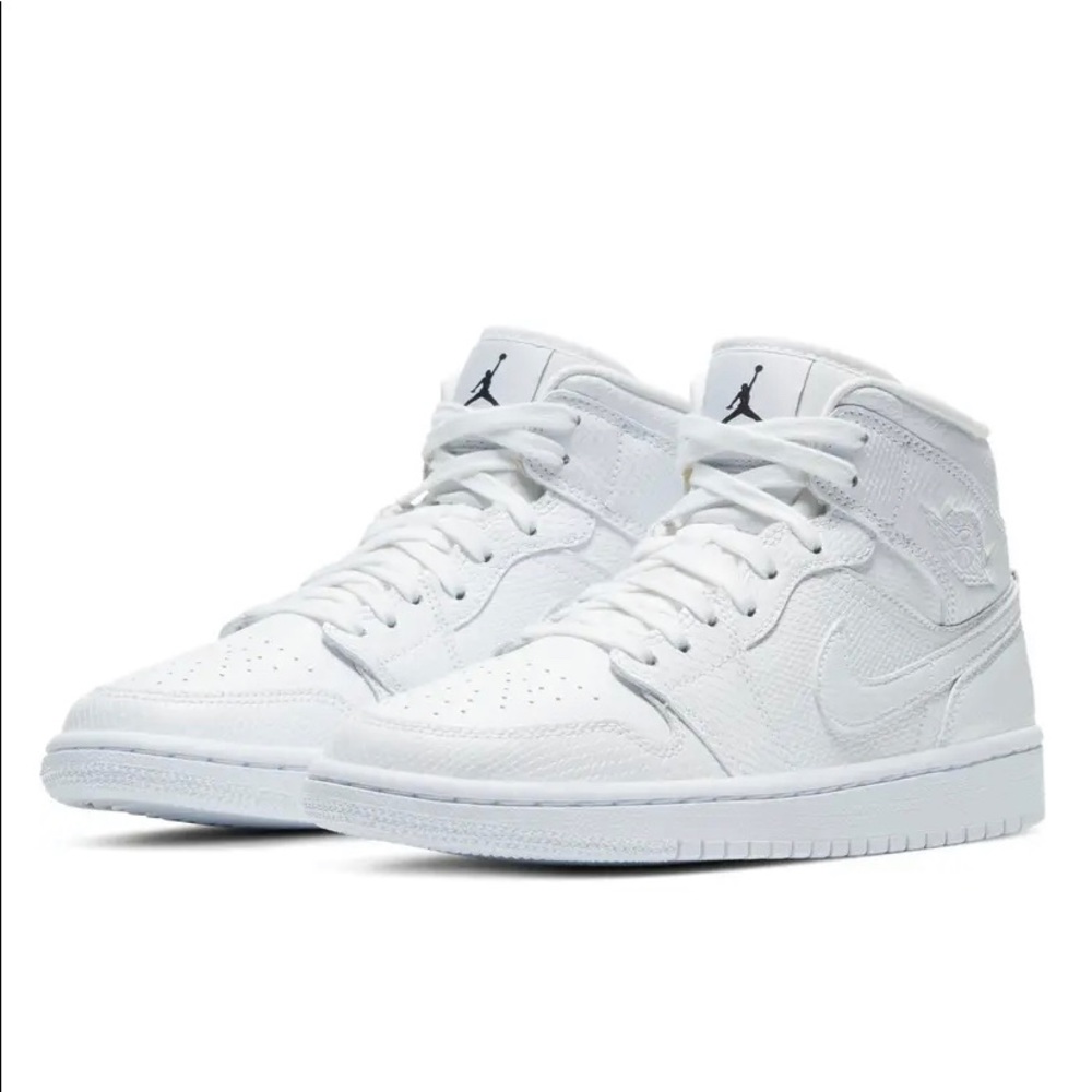 Jordan 1 Mid White Snakeskin (W)